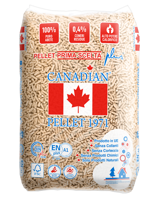 Pellet di abete canadian enplus a1 15 kg